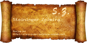 Steininger Zelmira névjegykártya